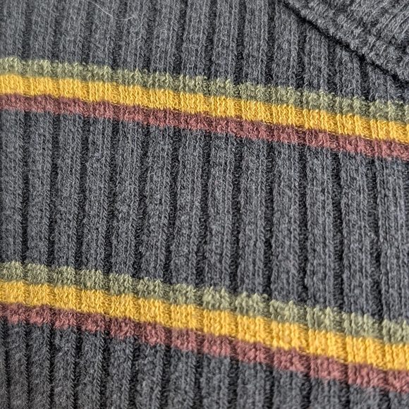 Zara Trafaluc Ribbed Stripe Knit Dress | Stretchy Bodycon | Short Sleeve, Size S - Picture 5 of 6